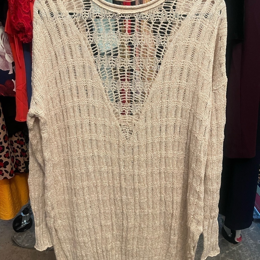 Free People Pretty In Pointelle Sweater Daydream Combo Size Small~ NWT - Picture 6 of 10